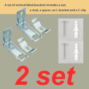 1Set Window Blinds Screws and L Brackets Set Vertical Blinds Mounting Clips Curtain Holder Kit Korean blinds bracket clip