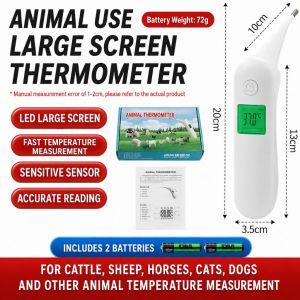 Animal Thermometer for Dogs Cats Baka Baboy Livestock Digital LCD Fast Reading Waterproof Probe