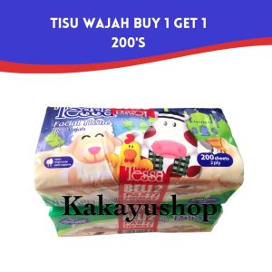 TESSA Tissue Wajah Soft Pack 200 Sheets (Buy 1 Get 1 Free)