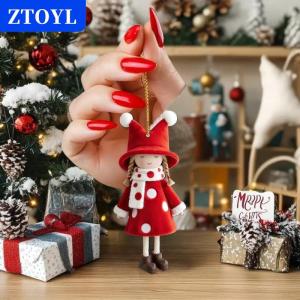 [COD] ZTOYL 16ชิ้นการออกแบบคลาสสิกสีแดงและสีขาวที่มีคุณภาพสูงตกแต่งตุ๊กตาสาวคริสต์มาสตกแต่งต้นคริสต์มาสของตกแต่งบ้านงานปาร์ตี้สำหรับคริสต์มาส