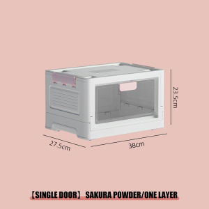 Foldable Storage Box Household Organizer Single/Double Door Clothes & Book Storage Wardrobe Finishing Toy Cabinet Suitable for Home Dormitory Kitchen