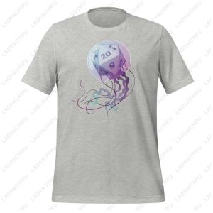 [Local Stock] VCC Medusozoa D20 DnD Dungeons and Dragons Graphic Printed T Shirt Casual Fashion Loose Harajuku Man Women Tshirt Summer Y2k Tees