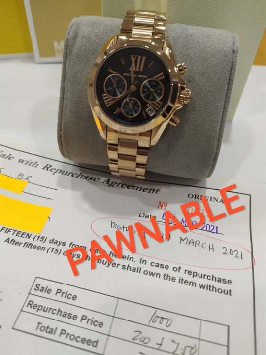 Tekpinoy Michael Kors Rose Gold Black Chronograph Bradshaw