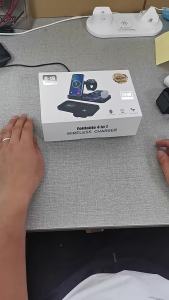 4 In 1 30W Fast Wireless Charger Stand Foldable Charging Station For  Watch Samsung Huawei IPhone 14 13 12 Pro Max AirPods