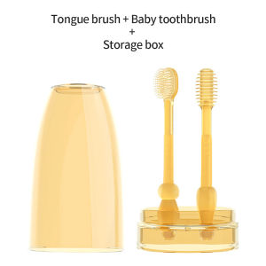 2 Pcs Baby Oral Cleaner Baby Silicone Toothbrush Tongue Cleaner for Infant Newborn