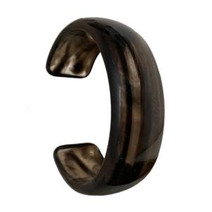 Wide Acrylic Bangles Geometric Round Bracelets Comfortable Wide Bangle Acrylic Texture Suitable for Daily Party Wear