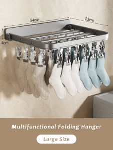 Justliving 1 chiếc móc phơi khô đa năng giá treo phòng tắm kẹp giá phơi 12/20/26 kẹp nhiều kẹp treo tường không đục lỗ treo gấp cho tất ban công găng tay đồ lót khăn