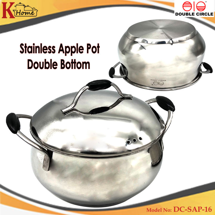 Double Circle Stainless Caldero Apple Pot Casserole16-24cm (SC-SAP)