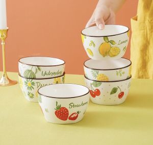Bát Ăn Cơm Hình Hoa Quả Chén Dĩa Sứ😍 Dễ Thương Cute😍 Bát Chè Decor Cao Cấp S11
