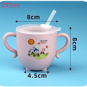 ขวดน้ําฤดูร้อนใหม่ ขวดน้ําแข็งใสพร้อมฝา ถ้วยชา น้ําหนึ่งแก้ว 300 มล ขวดน้ําหนึ่งแก้ว