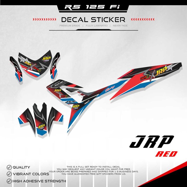 Jrp Sticker Design Honda RS 125 Fi Decals - ( Riders Base Fully Laminated - Gloss Vinyl ...