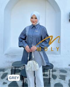 Oxaa Tunic by MDLY - tasan Wanita Tunic Terbaru Murah Bahan Katun Premium Polos Tunic Casual Premium Lengan Panjang mdly Terbaru Ori