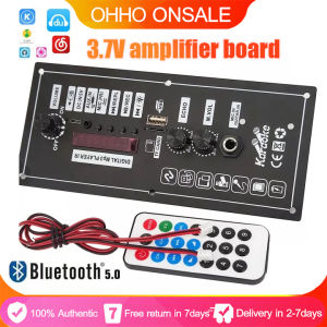 🔝Original+24hours delivery✅3.7 V Amplifier Board Square Dance 30W Speaker Amplifier Support Bluetooth AUX TF-Card U-Disk Recording 5-8Inch Speaker