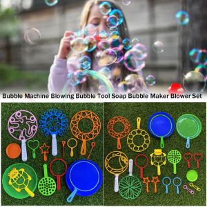 DOWNA 3pcs/set Đa phong cách Công cụ tạo bong bóng ABS Màu xanh Đĩa thổi bong bóng Chất lượng cao Đồ chơi trẻ em Đạo cụ hình tròn bong bóng lạ mắt Tiệc sinh nhật ngoài trời
