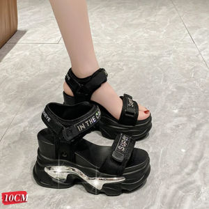 Sandals Đế Xuồng Cao Nhẹ Đính Đá Xinh 10cm X595-0533