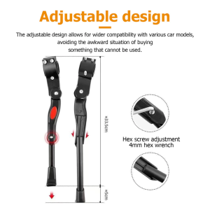 Adjustable Bicycle Side Kickstand Aluminum Alloy MTB Road Bike Side Stand Easy Disassembly Stable Structure Bike Accessories