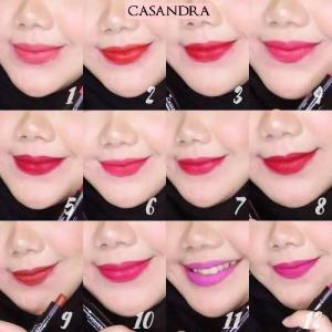 CASANDRA Lipstick Colorfix Semi Matte Lipstik Awet Tahan Lama Ombre Transferproof Merah Cabe 1.5gr