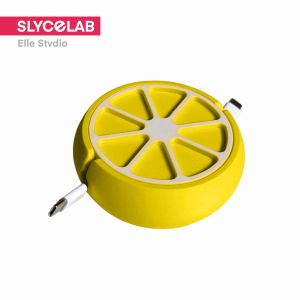 SLYCELAB Citrus Cable Organizer 3D Printed Cute Lemon Orange Lime Portable Cable Charger Winder