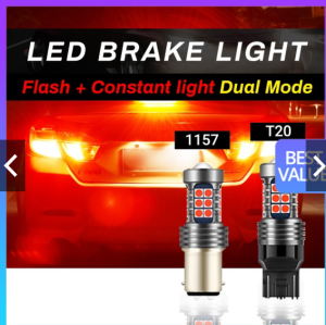 Avanstar Motors 2PCS 27LED Car/Motorcycle Brake Light Bulb Flash Non-flash Tail Light Bulb 1157/P21-5W T20/7443