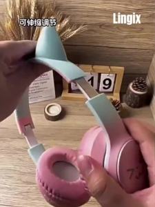 Tai nghe không dây Bluetooth 5.1 thời lượng pin dài màu sắc gradient phát sáng