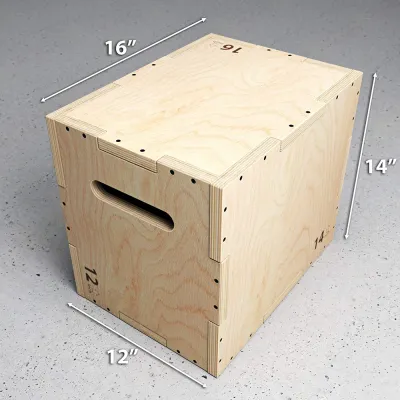 Plyometric Plyo Wood Jump Box 12 x 14 x 16 Inch