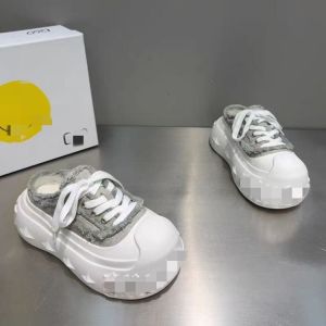 Free Shipping Thick-Soled Fashionable Denim Slip-On Sandals For Women 2026 Spring/Summer New Collection Designed For Outdoor Wear With A Height-Enhancing Effect And A Casual Sporty Style