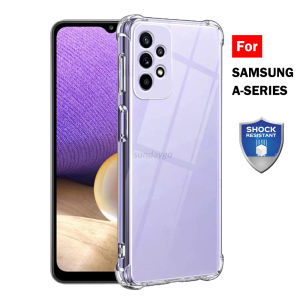For Samsung Galaxy A05 A05s A06 A16 A20s A51 A54 A71 A72 5G Silicone Transparent Shockproof Airbag Thicker TPU Case Back Cover