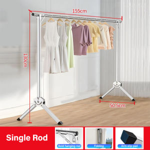 ROCO Rak Pengering Baju Lipat Rak Penyangkut Baju Foldable Stainless Steel Clothes Drying Rack Hanger Rack