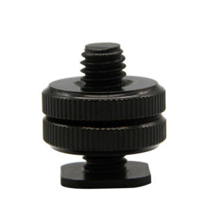 SLR Micro Single Camera Connection Double Layer Hot Shoe Camera Cold Shoe 1/4 Conversion Screw Connector For Flash light