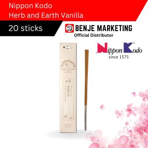 [Nippon Kodo] Herb and Earth No. 12 Vanilla Bamboo Incense 20 Sticks | Made with Natural Oils