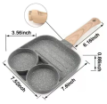 One-Three-Four-hole Omelette Pan Flat-bottomed Non-stick Egg Dumpling Pan Household Egg Burger Omelette Burger Frying Pan. 