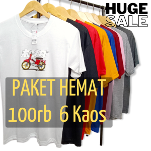 [LANGSUNG PABRIK] Paket Hemat Kaos Motif 100rb 6 kaos