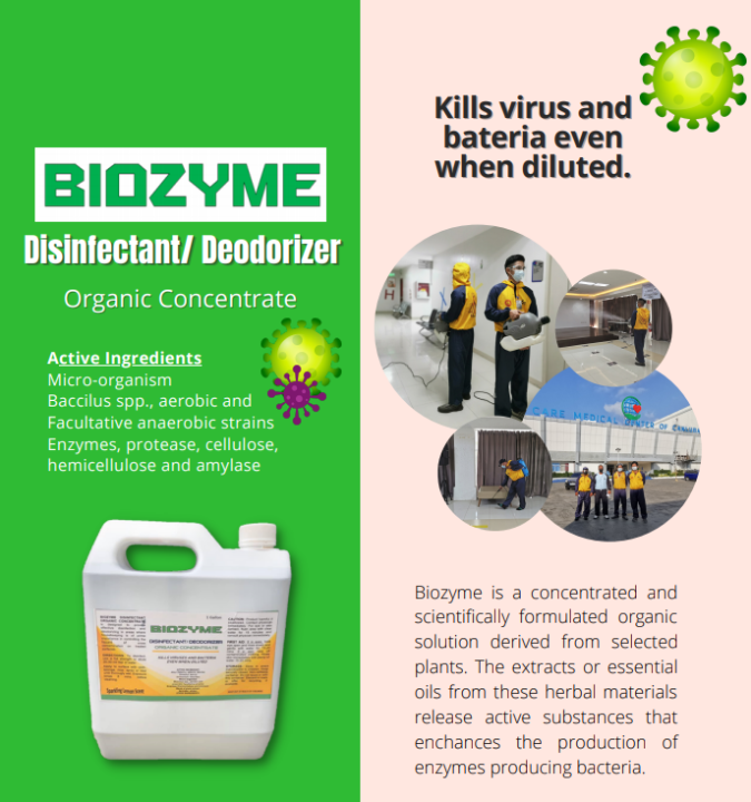 BioZyme Disinfectant Deodorizer Misting Spray Foot Bath 4.5L Lazada PH