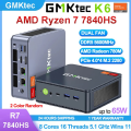 GMK K6 AMD Ryzen7 7840HS  WIFI6 BT5.2 Wins 11 Pro DDR5 WIFI6 BT5.2  Desk Office Gaming MINI PC. 