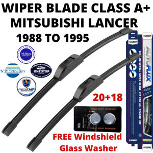AutoFlux Wiper Blade Class A+ Mitsubishi Lancer 1988 To 1995 | FREE Windshield Glass Washer | 20+18