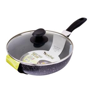 Wyking 24cm Induction Non-stick Wok Pan with glass lid