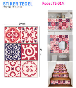 Stiker Tegel Lantai Stiker Dekorasi Keramil Wallpaper Dinding Kamar Dapur Tangga Hitam TL14-17