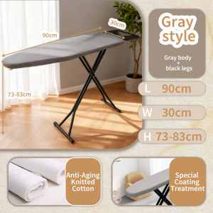 Foldable Ironing Board With Stand Heavy Duty Portable 6-Position Height Adjustment Metal Large Size For Home Use