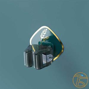 Móc treo cây lau nhà dán tường siêu dính đa năng - Giá treo cây chổi gắn tường hình lúa mạch - Đồ dùng gia dụng nhà vệ sinh