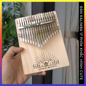 Đàn kalimba 17 phím QUYNHLEMO khắc hình phong cảnh Kalimba giá rẻ gỗ tự nhiên cao cấp tặng búa chỉnh âm