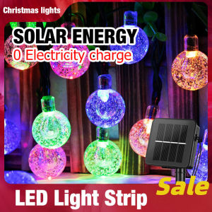 5M 20LED Solar Outdoor Lighting Waterproof Garden Crystal Globe String Lights Series Christmas Lite