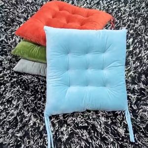 Thick Crystal Velvet Cushion 40x40cm Soft Chair Pad Seat-Cushion for Home Office Car Seat Cushion