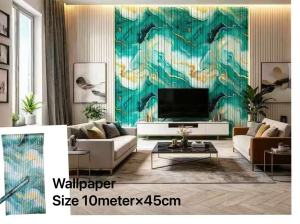 home Waterproof PVC self-adhesive wallpaper bedroom warm wall stickers living room dormitory stickers background wall paper decorative painting 10meters x 45cm