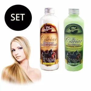 Paket Shampo + Conditioner Caviar Original Penumbuh Penyubur Rambut Rontok & Botak Kembali Sehat Lebat Shampoo Perawatan Rambut Rusak Sampo Kuda