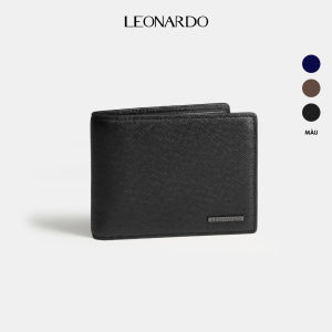 Leonardo Ví Da Nam Mini Mercury Da Taiga Cao Cấp Thiết Kế Dáng Đứng Ngang Nhỏ Gọn 2 Ngăn Tiền