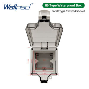 Wallpad IP66 Dustproof Waterproof Outdoor Box For Wall Switch And Socket Outside For Home Garden 86 146 172 Type