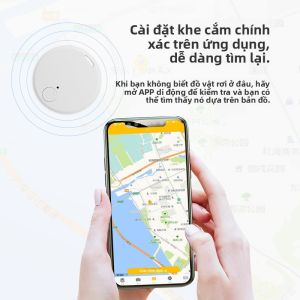 Thiết bị định vị theo dõi thiết bị chống thất lạc thông minh hình tròn Bluetooth móc khóa điện thoại di động trẻ em hai chiều