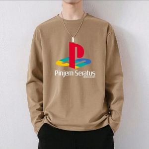 Promo Sweater Keren Kaos Pria Distro PS Pinjam Seratus Crewneck Trendy Sweatshirt Elegan Sweter New