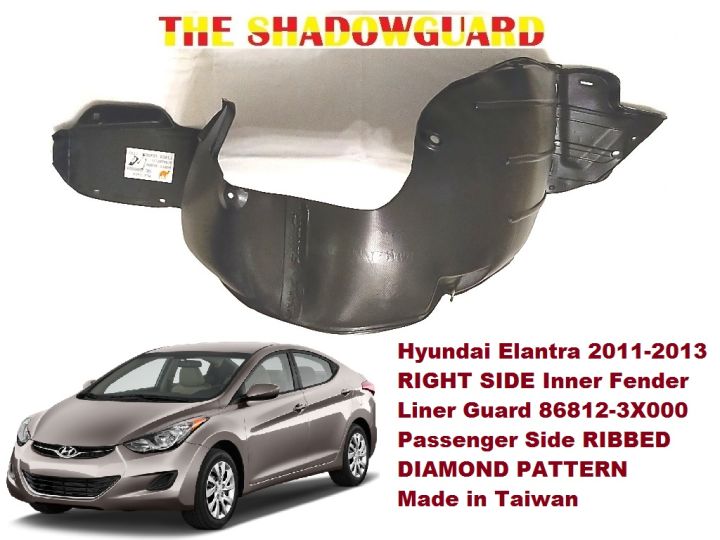 Front Right Inner Fender Liner For 2011-2013 Hyundai Elantra – Direct Fit (868123X000) 3 thumbnail image