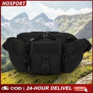 Multipurpose Fishing Tackle Waist Bag Nylon Portable Outdoor Sports Waist Pack Waterproof Large Capacity for Camping Hiking Traveling Running